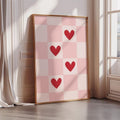 The Fuchia Hearts Canvas