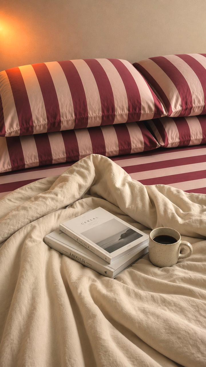 The Crimson Cadence Bedsheet