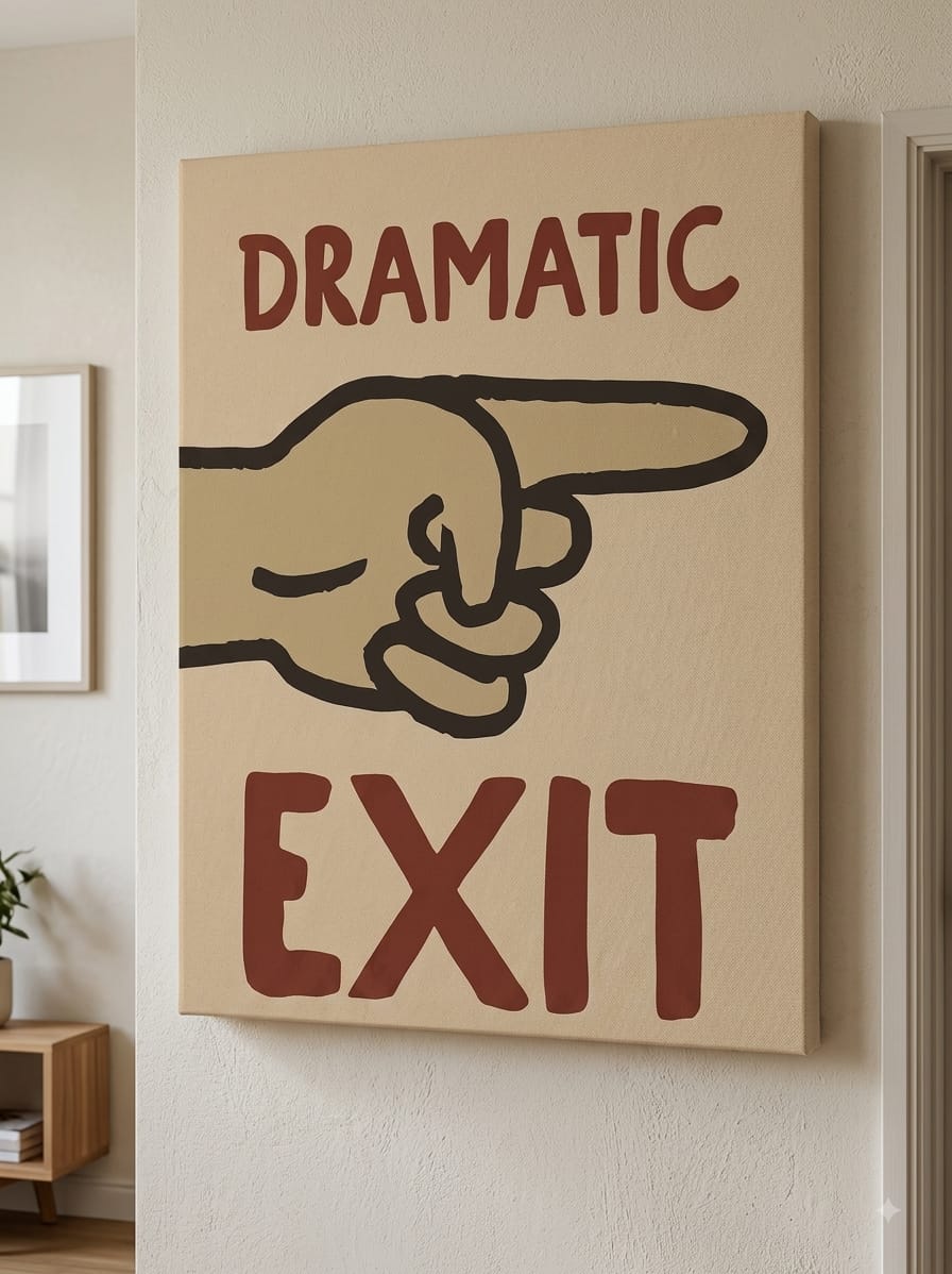 Dramatic exit