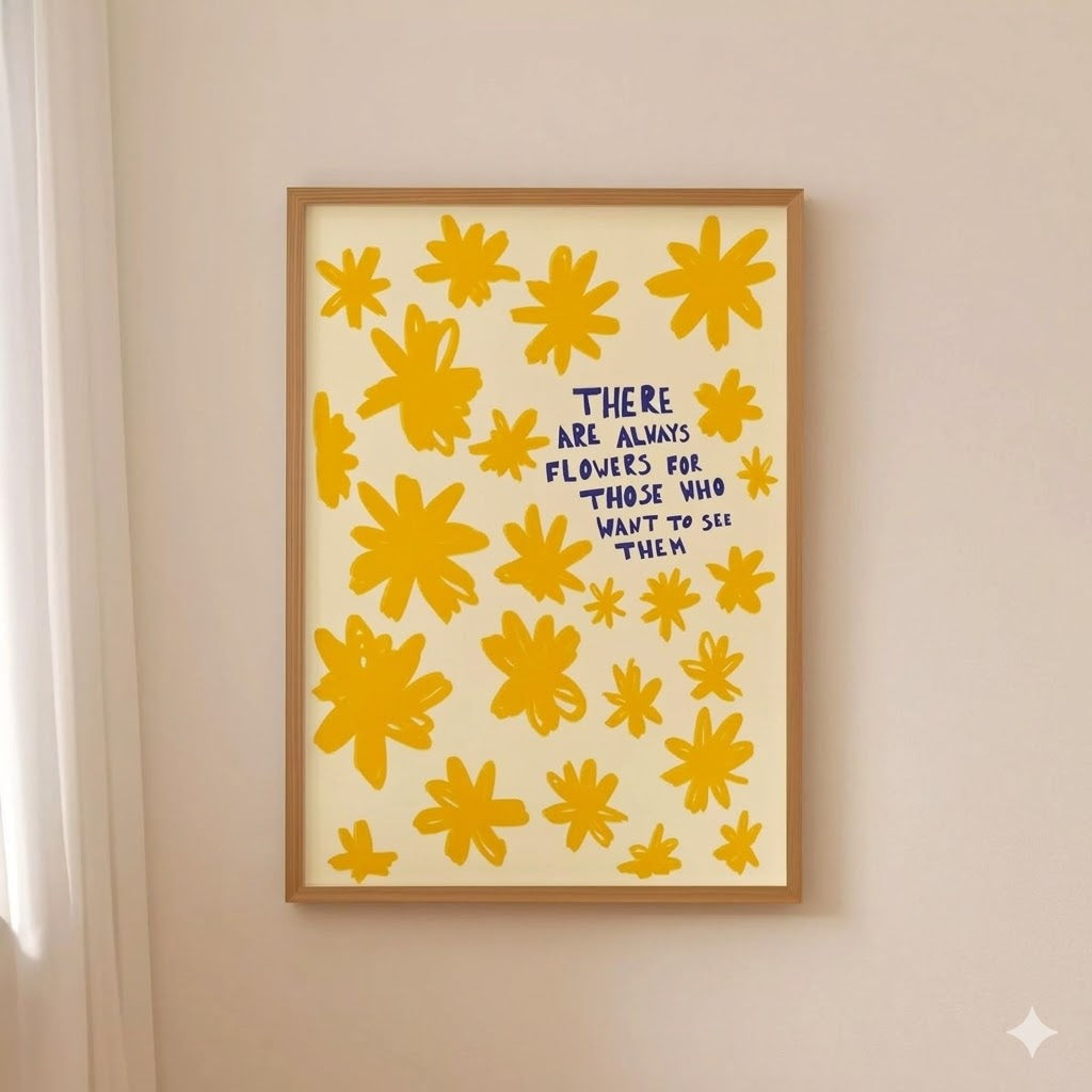 The Ochre Bloom Canvas
